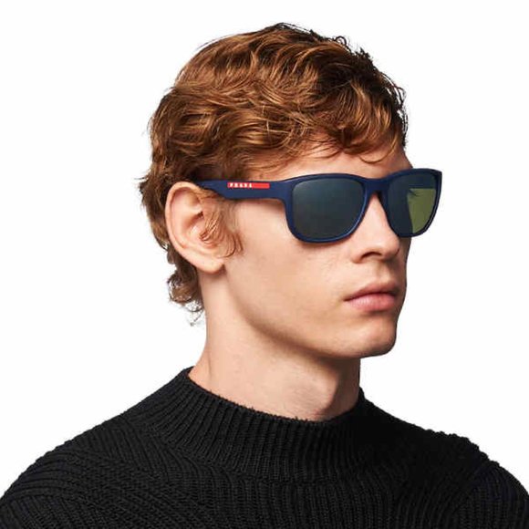 🔥 NEW MEN'S PRADA POLARIZED BLUE SUNGLASSES - Picture 1 of 4